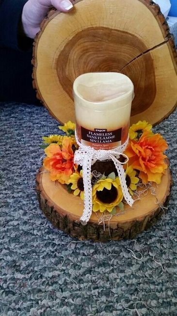 Mocked up centerpieces!