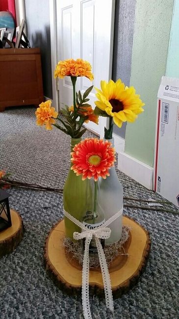 Mocked up centerpieces!