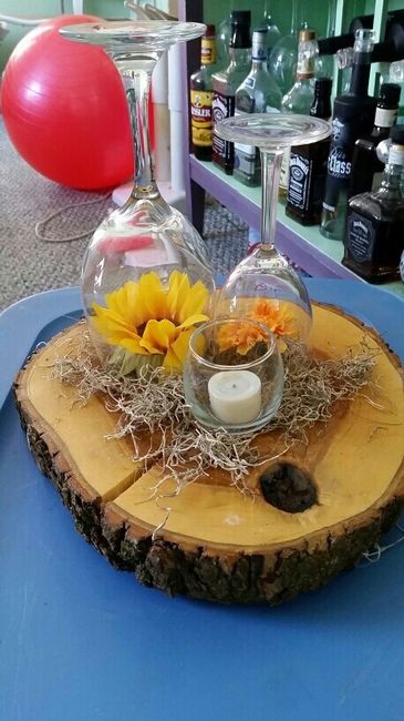 Mocked up centerpieces!