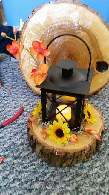 Mocked up centerpieces!