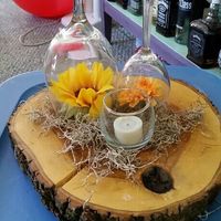 Mocked up centerpieces!