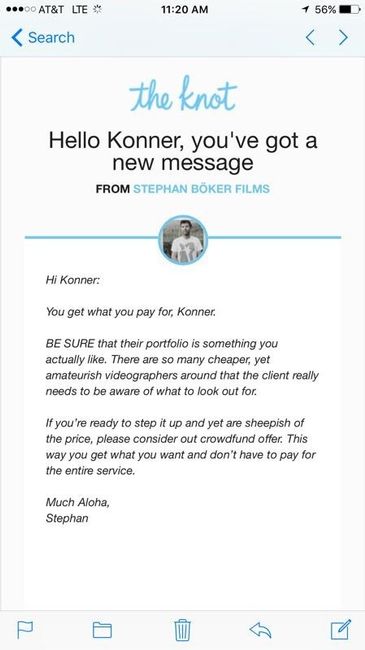 When potential vendors get tacky...