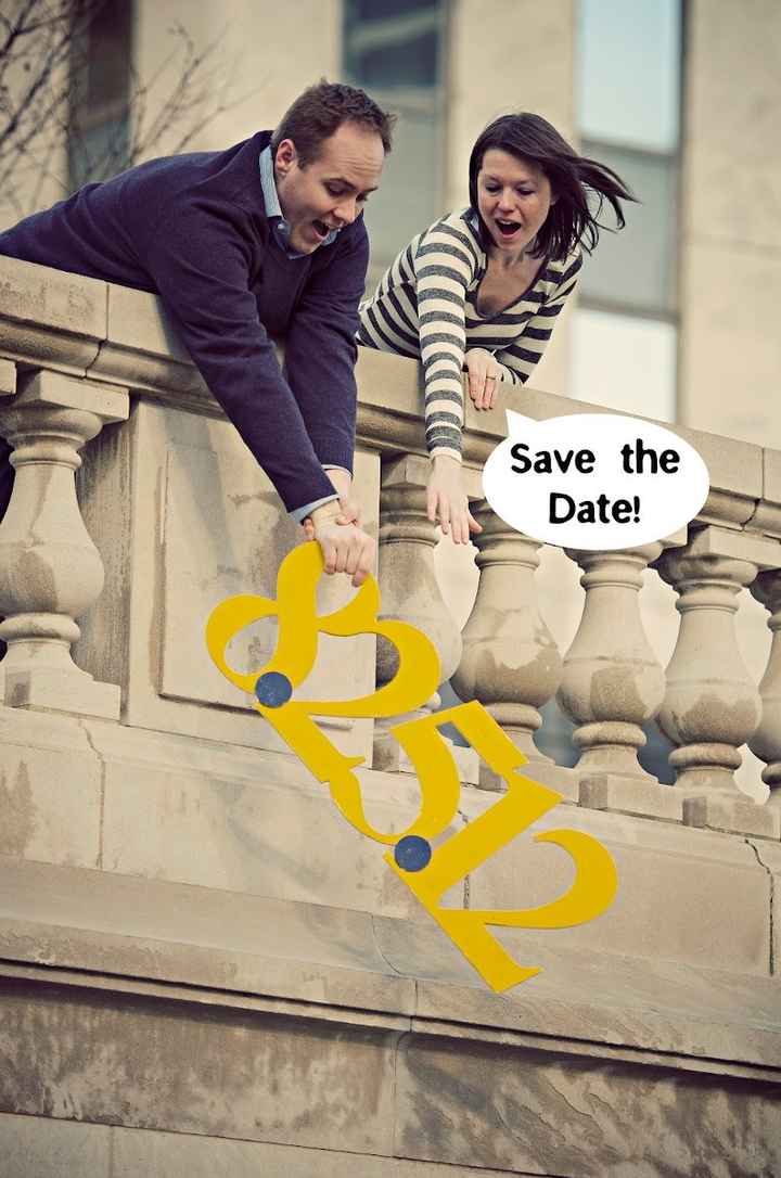 Just saw a really cute Save the Date idea!