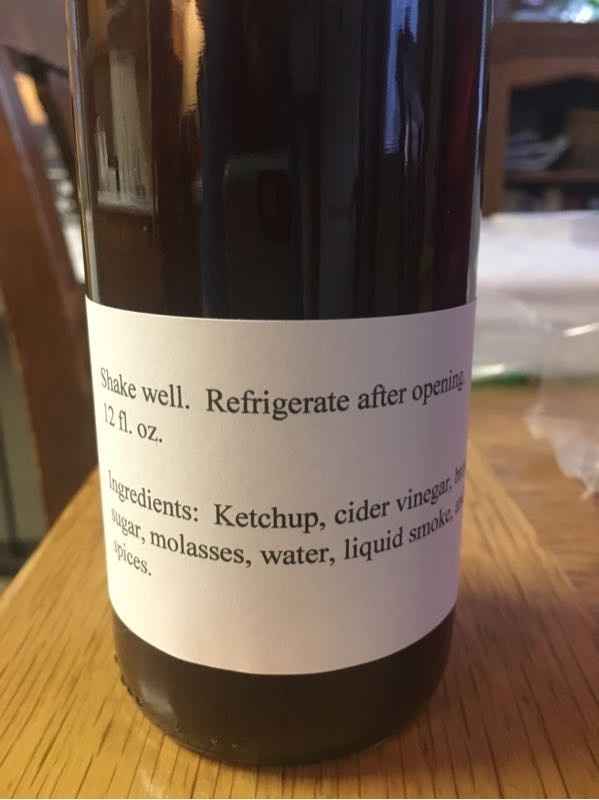 Finished our DIY BBQ sauce wedding favors!!!