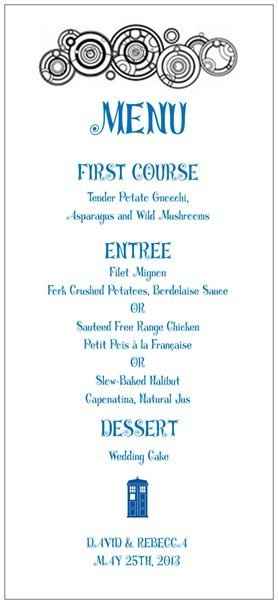 Show me your...Menu Cards