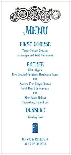 Show me your...Menu Cards