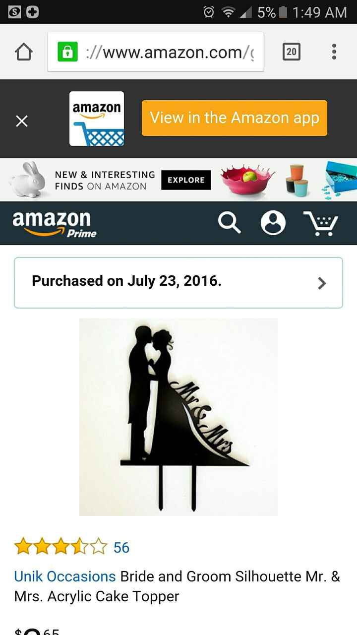 What kind of cake topper did you go with?