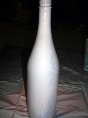 First DIY Project: Wine Bottle Vases (pics inlcuded)