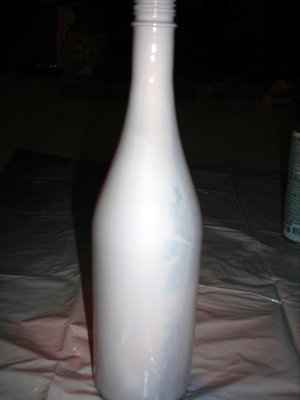 First DIY Project: Wine Bottle Vases (pics inlcuded)