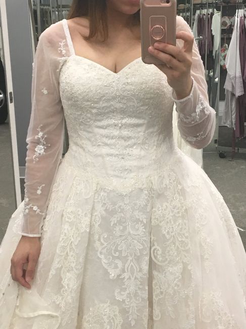 Wedding dress alteration - adding sleeves 1