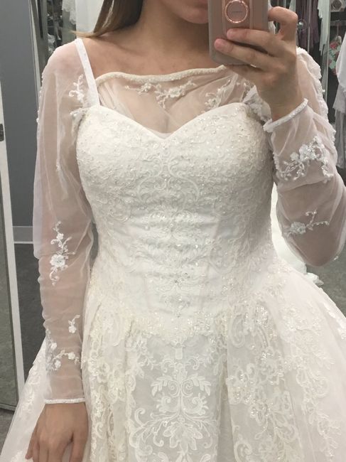 Wedding dress alteration - adding sleeves 2