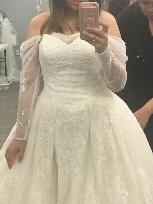 Wedding dress alteration - adding sleeves 3