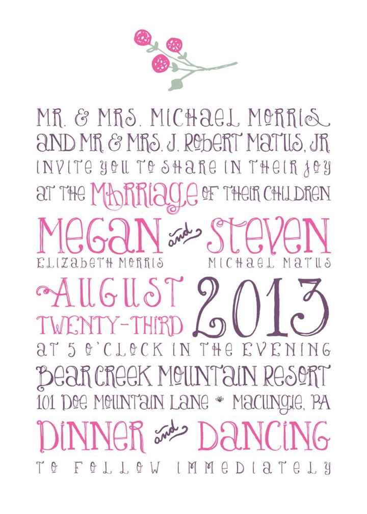 Pictures of your invitations?!? Please oh please!
