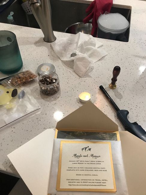 Wax Seal in progress
