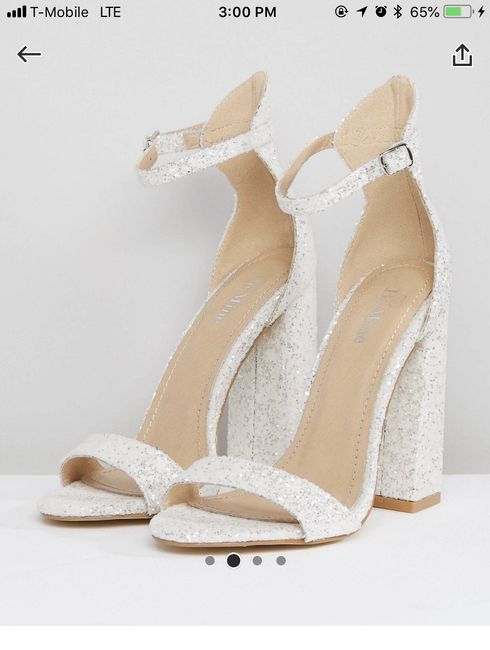 Show me your wedding shoes, any wedge heels in the house? 1
