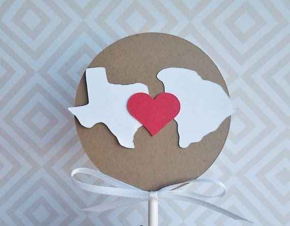 1st DIY - states cake topper