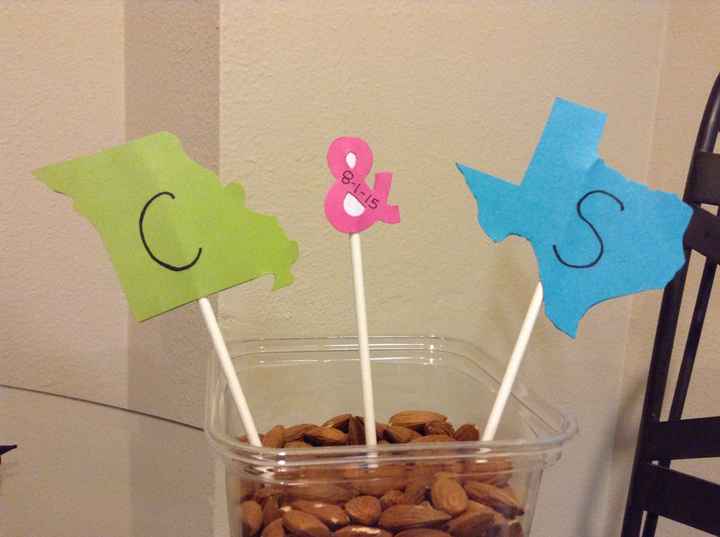 1st DIY - states cake topper