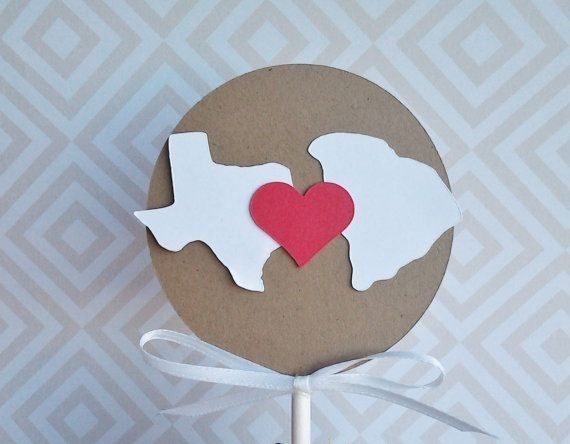 1st DIY - states cake topper
