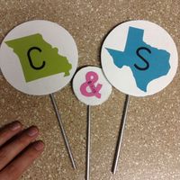 1st DIY - states cake topper