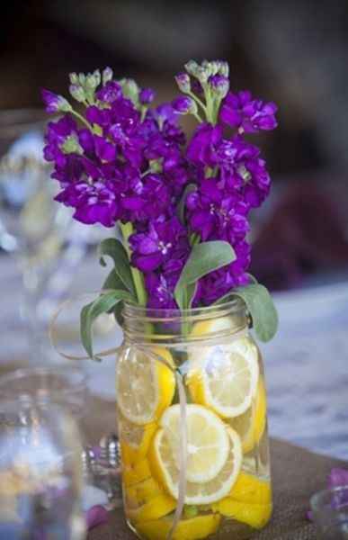 Centerpieces on Tables of Wedding