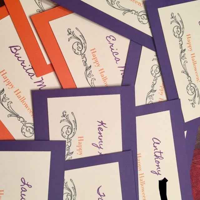 Escort cards/plated meal choice