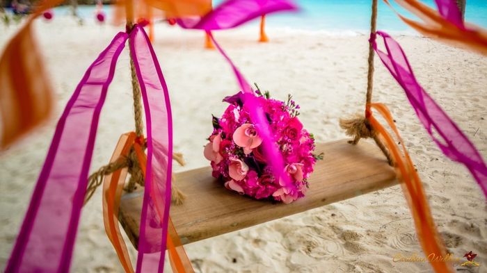 Photo charms for bouquet