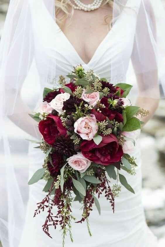 Burgundy, navy blue, gold and plush pink  brides!