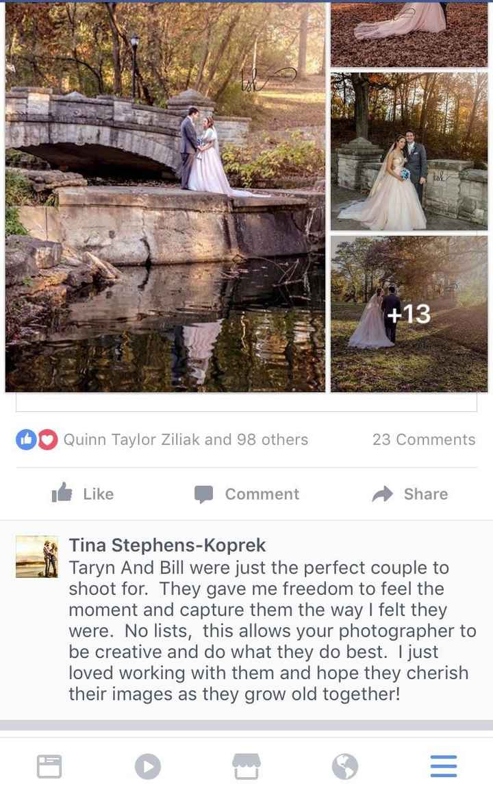 calling newlyweds-- what did you wish photographer did differently?