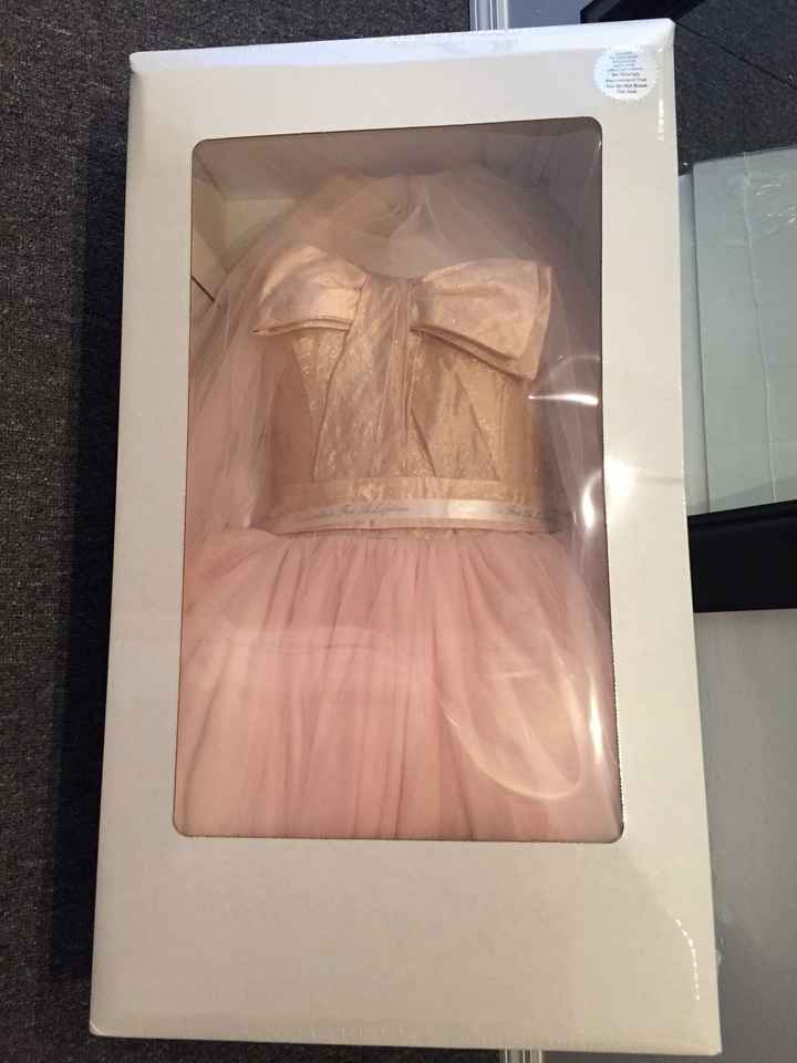 David's Bridal wedding gown preservation