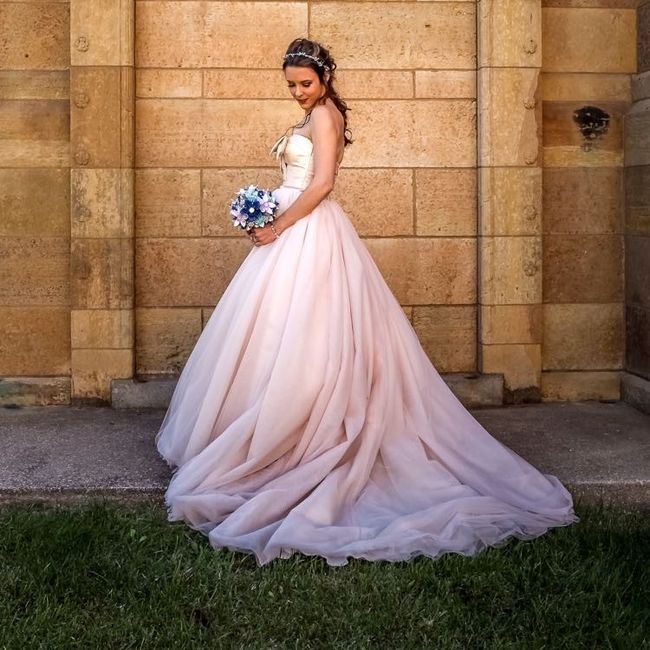 Pink wedding dress