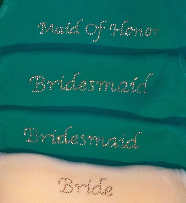 Bridesmaid/bride tank tops are done!