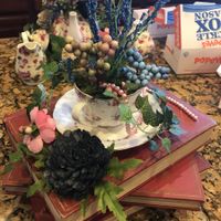 Teacup centerpieces finished!