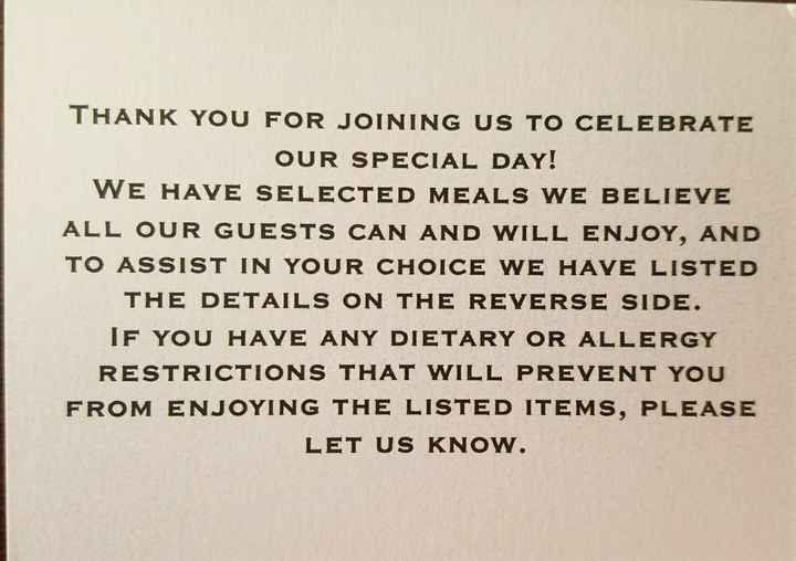 Menu Cards with Invitations? - 1