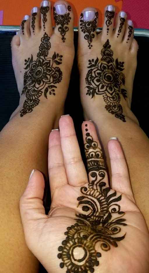 Bridal Henna - on and drying!! - 1