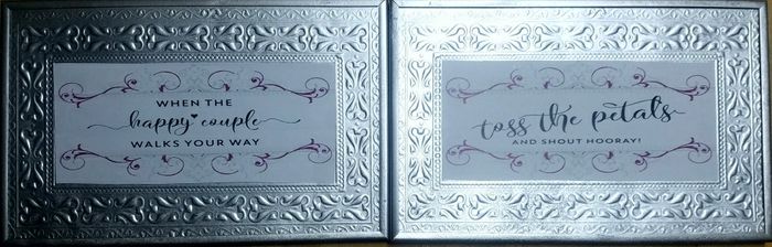 DIY $1 "fancy frames" for printed wedding signs! 2