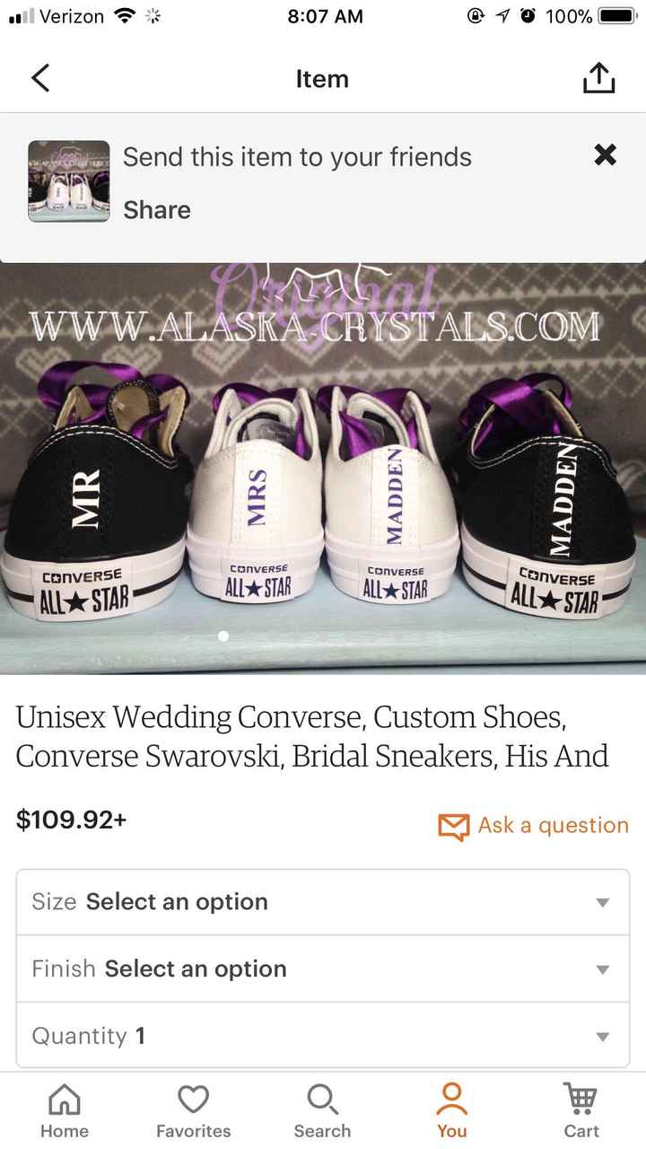 Did anyone wear sneakers on their big day? - 2