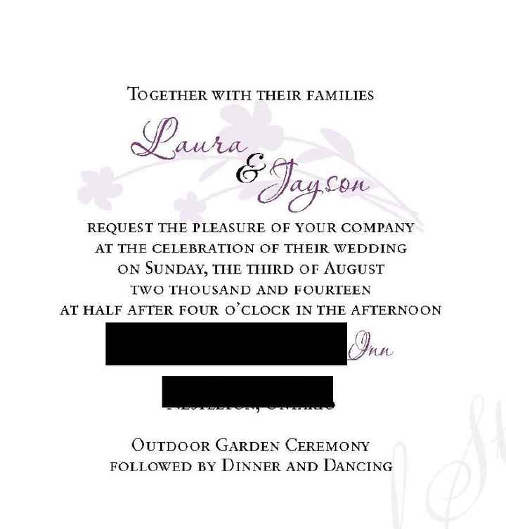 Invitation proof - updated with bigger pics :)