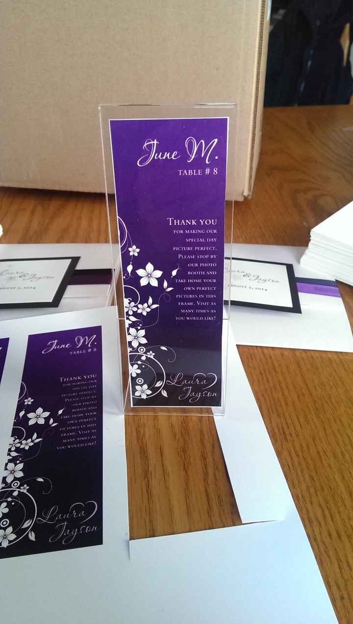 Photobooth inserts/escort cards - What do you think?