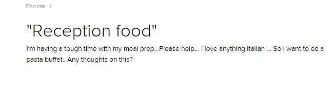 "Reception food"