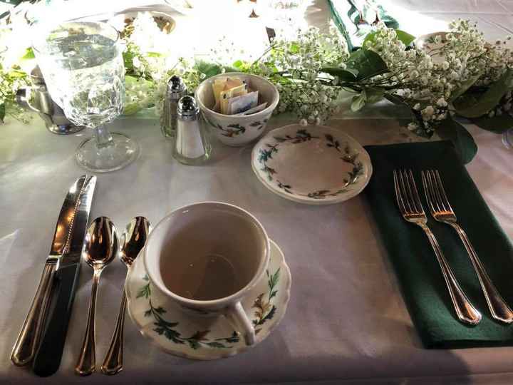 One of my friends took a picture of the place setting, which came out so nice.