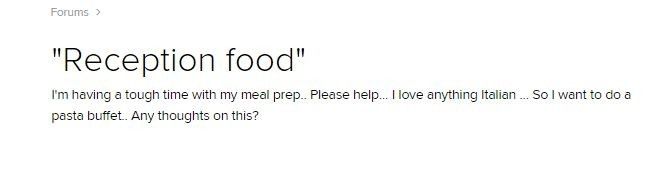 "Reception food"