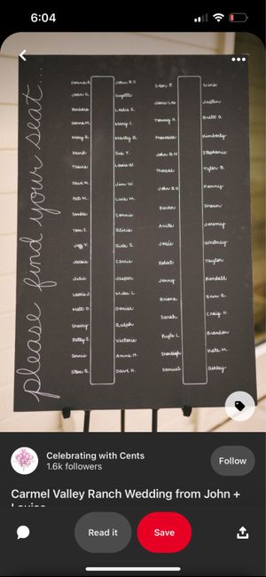Long table - seating chart help - 2
