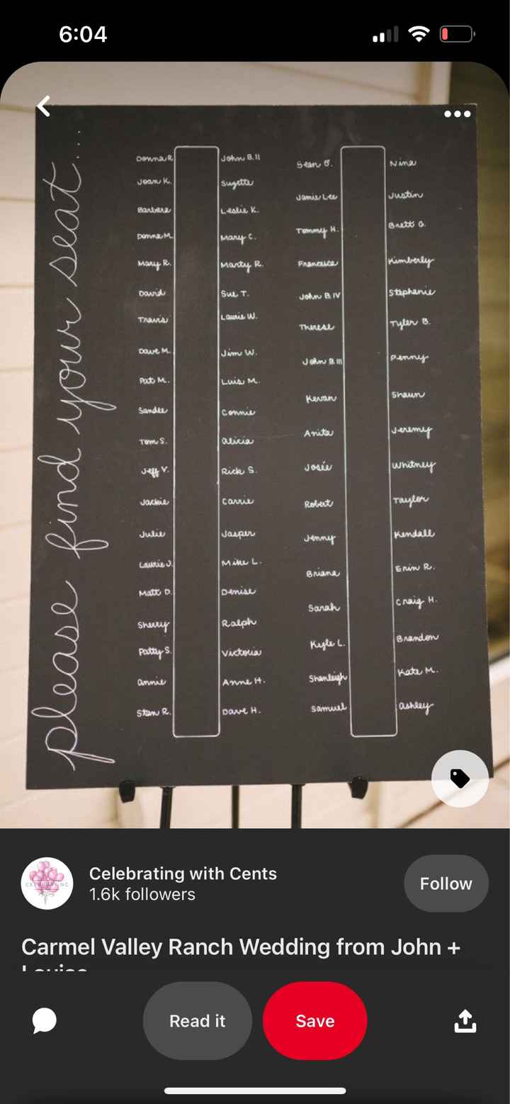 Long table - seating chart help - 2