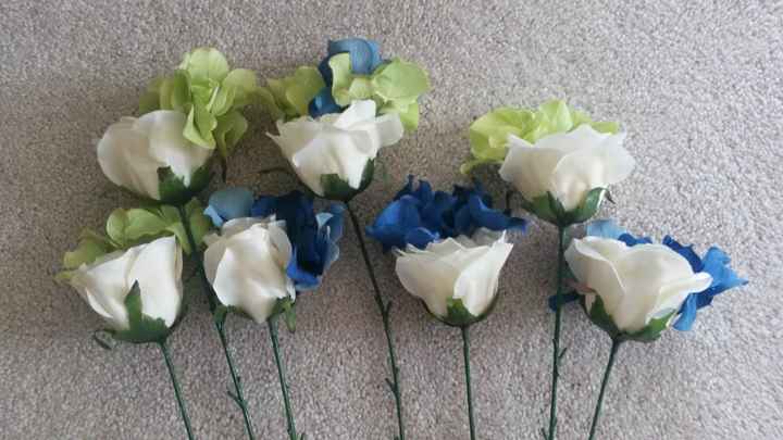 DIY Corsages and Bouts are complete!!  What do you think?