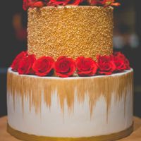 What our wedding cake looked like before!