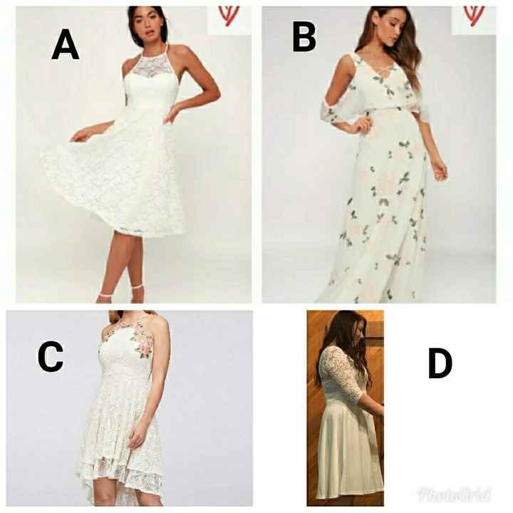 Help me choose my bridal shower outfit - 1