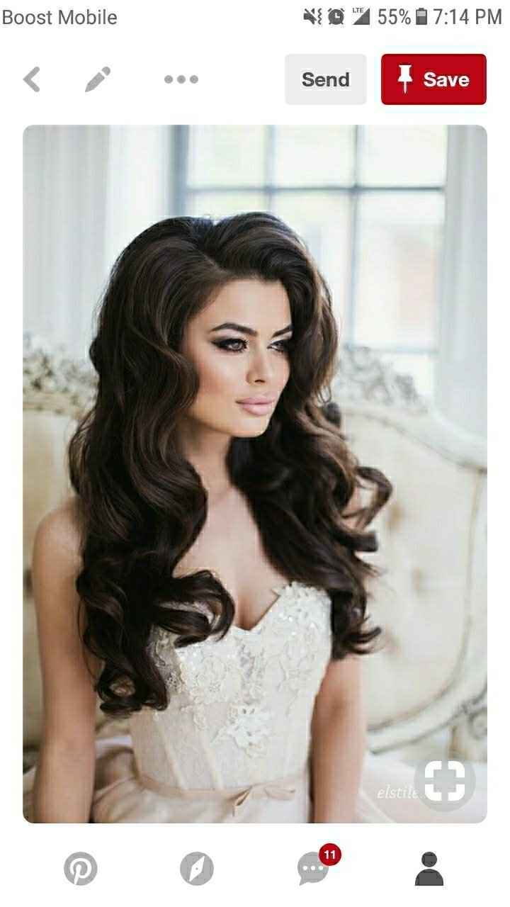 Anyone else wearing their hair down for their wedding? Inspiration Pics... - 1