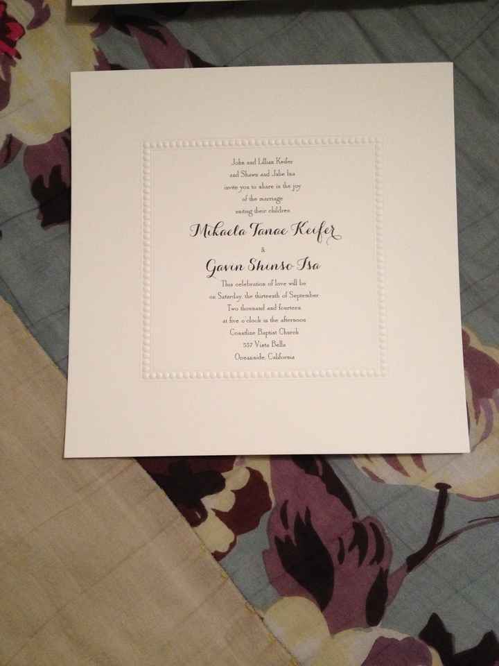 Show us your wedding invitations!