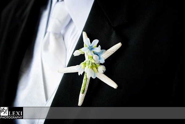 show me your boutonniere alternatives. flowerless wedding!