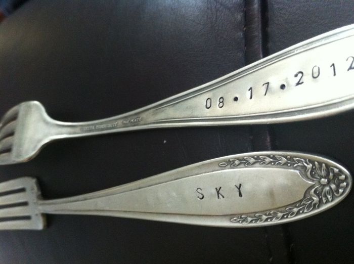 Received my hand stamped forks: Pics